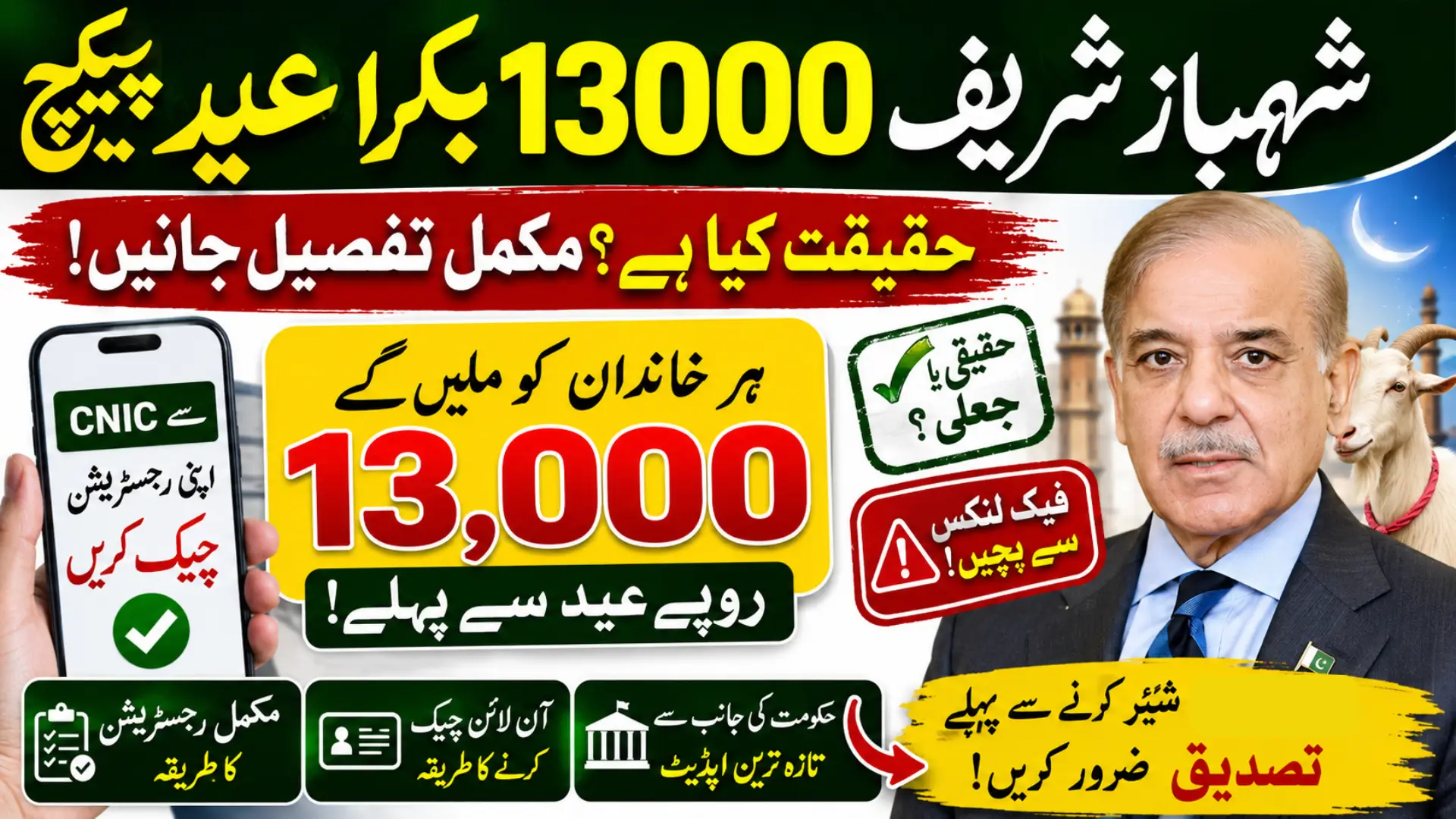Shehbaz Sharif 13000 Bakra Eid Package Check Complete Registration Process