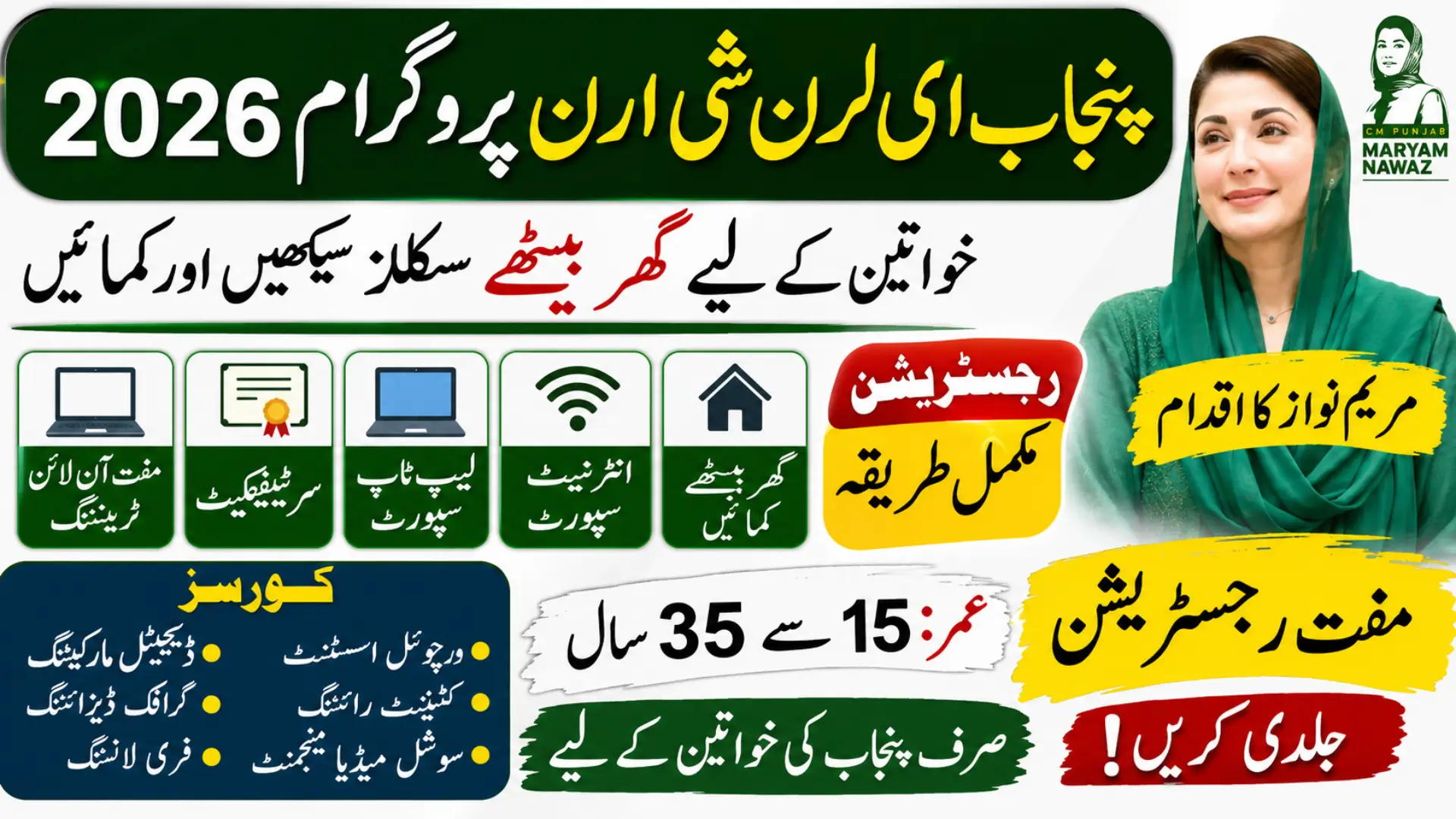 Punjab E Learn She Earn Program 2026 Registration Check Eligibility Criteria & Application Process