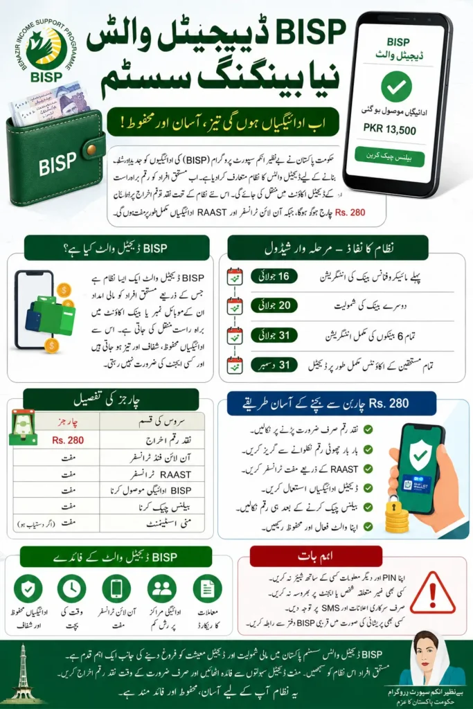BISP Digital Wallets SBP Check New Banking System and Rs. 280 Deduction Explained